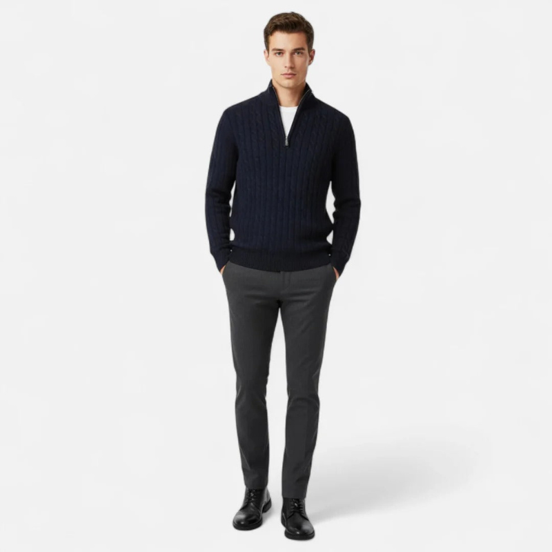 Salvoir | Men’s Half-Zip Sweater – Chic, Timeless Casual Style