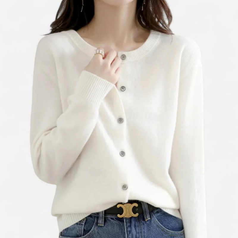 Salvoir | Women’s Knit Cardigan with Round Neck