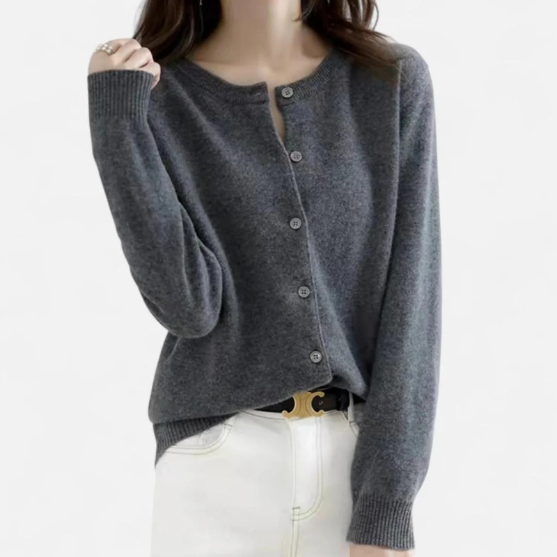 Salvoir | Women’s Knit Cardigan with Round Neck