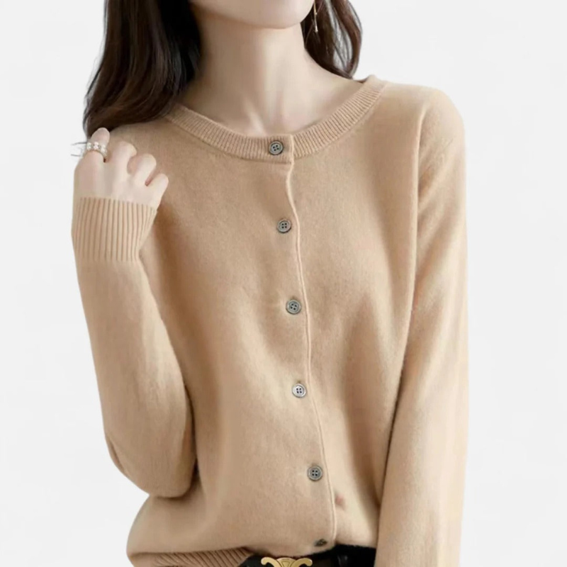 Salvoir | Women’s Knit Cardigan with Round Neck