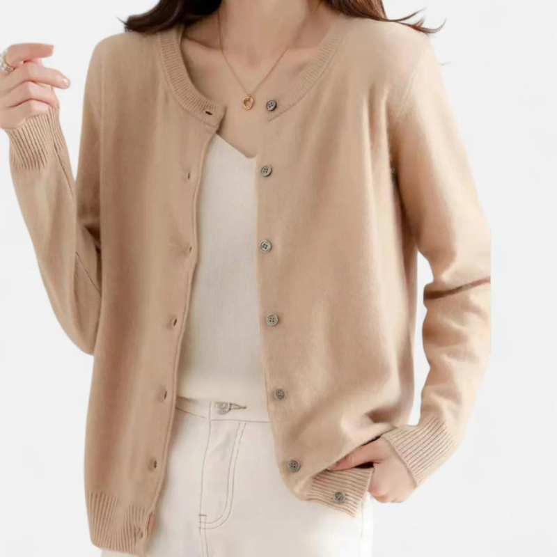 Salvoir | Women’s Knit Cardigan with Round Neck