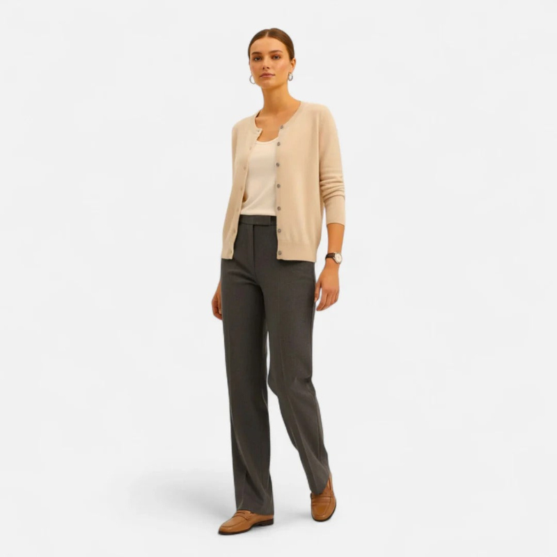 Salvoir | Women’s Knit Cardigan with Round Neck