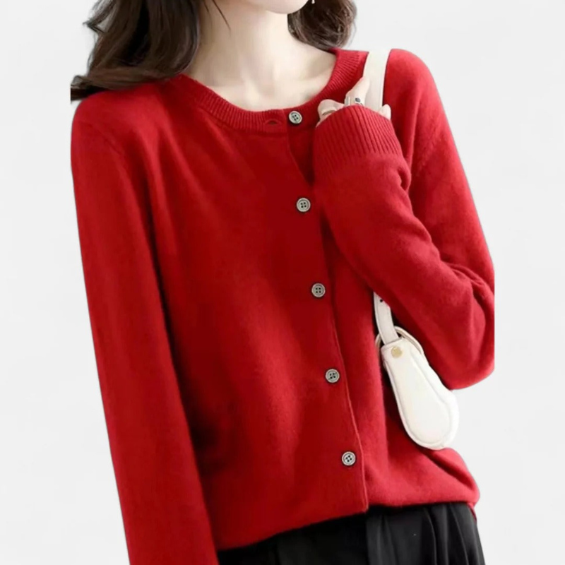 Salvoir | Women’s Knit Cardigan with Round Neck