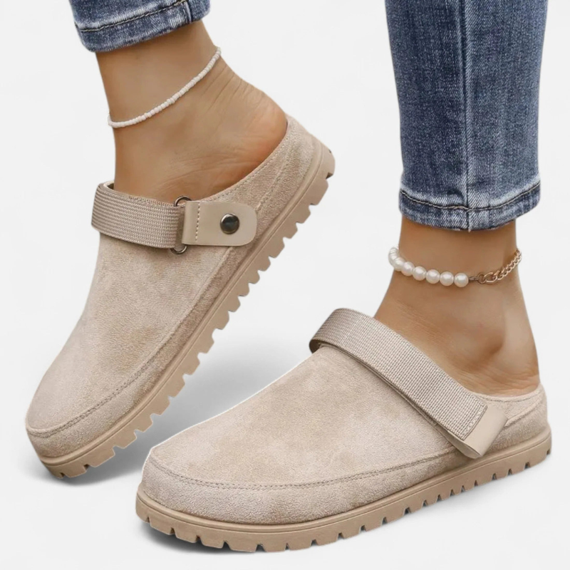 Salvoir | Women’s Leather Slippers – Thick Sole Comfort