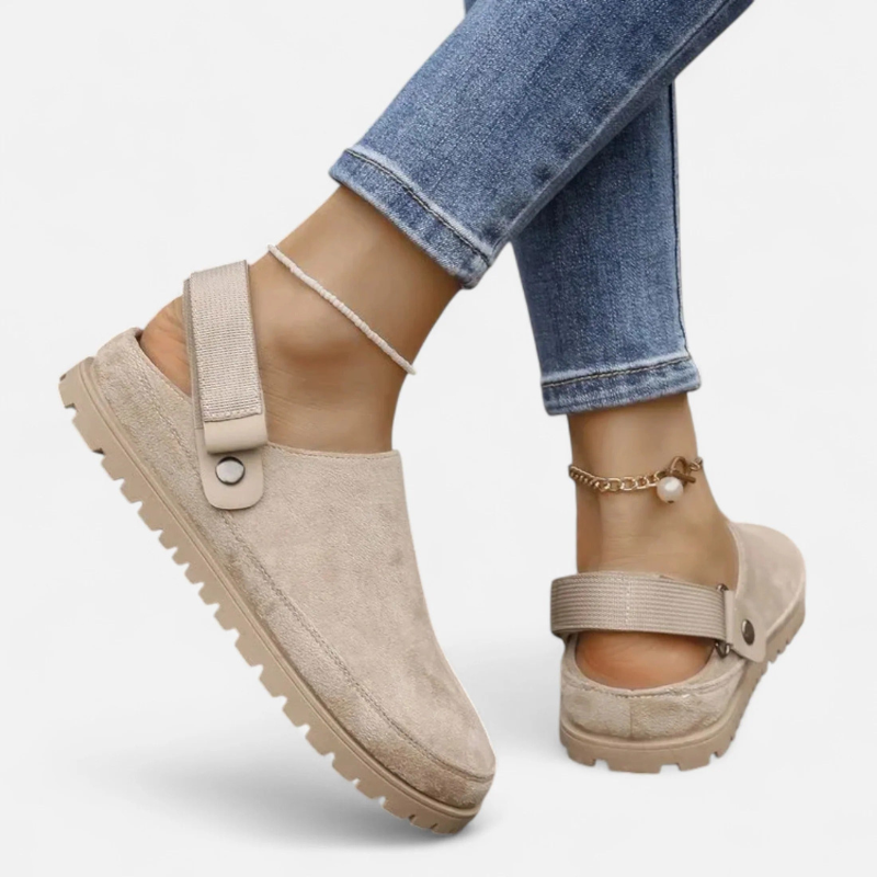 Salvoir | Women’s Leather Slippers – Thick Sole Comfort