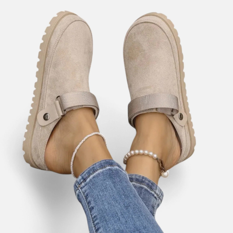 Salvoir | Women’s Leather Slippers – Thick Sole Comfort