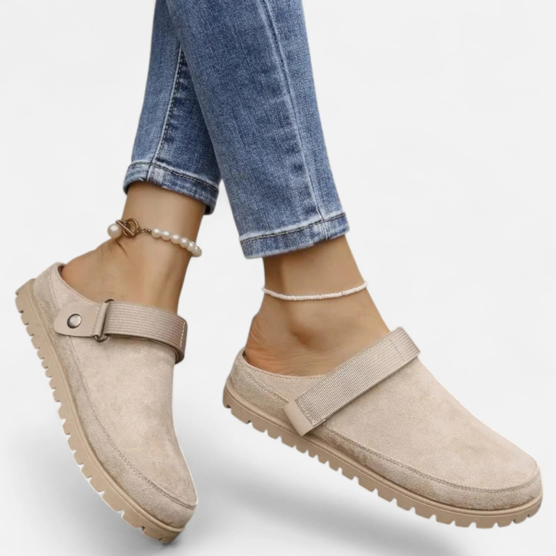 Salvoir | Women’s Leather Slippers – Thick Sole Comfort