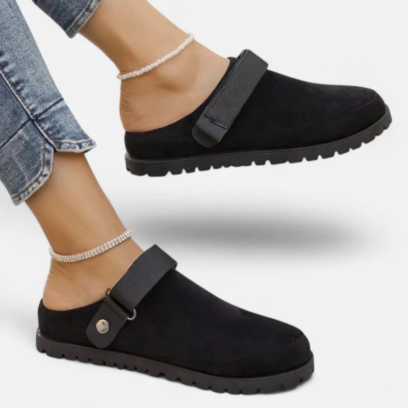 Salvoir | Women’s Leather Slippers – Thick Sole Comfort
