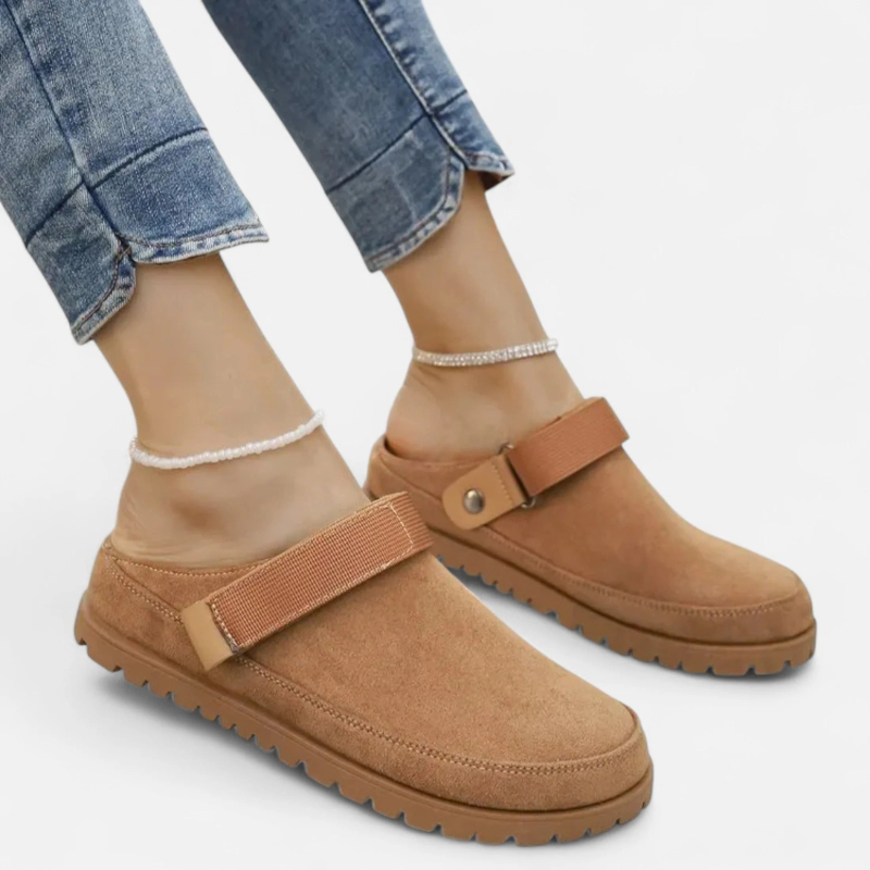 Salvoir | Women’s Leather Slippers – Thick Sole Comfort