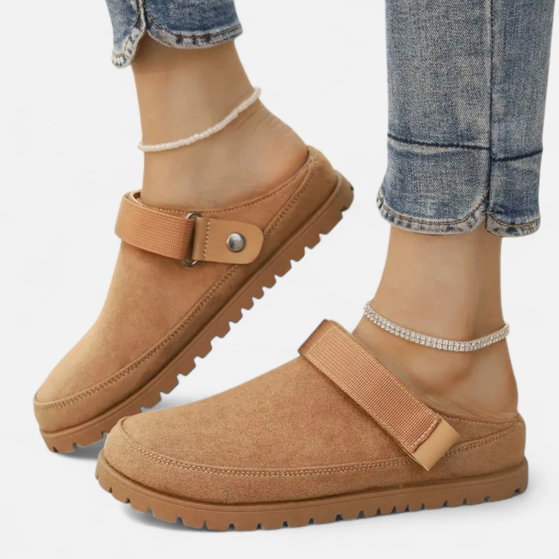 Salvoir | Women’s Leather Slippers – Thick Sole Comfort